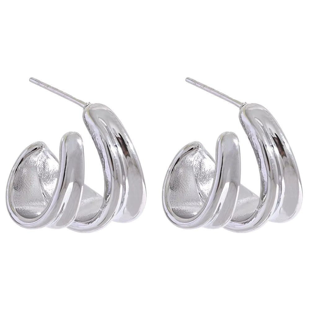 Double Hoop Earrings - Psalm BoutiqueSilverDouble Hoop EarringsEarrings