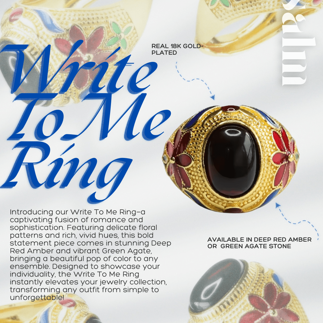 Write To Me Ring - Psalm BoutiqueDeep Red Amber5.5Write To Me RingJewlery