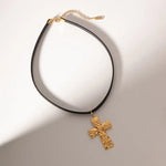 Celestial Cross Choker - Psalm BoutiqueCelestial Cross ChokerNecklace