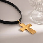 Celestial Cross Choker - Psalm BoutiqueCelestial Cross ChokerNecklace