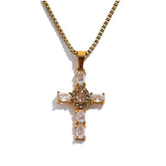 Classic Cross Pendant Necklace - Psalm BoutiqueGoldClassic Cross Pendant NecklaceJewlery